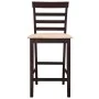 Mesa de bar y 4 taburetes de barra madera marrón de vidaXL, muebles para cocinas y comedores - Ref: Foro24-271833, Precio: 37...