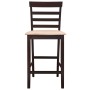Mesa de bar y 4 taburetes de barra madera marrón de vidaXL, muebles para cocinas y comedores - Ref: Foro24-271833, Precio: 38...