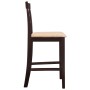 Mesa de bar y 4 taburetes de barra madera marrón de vidaXL, muebles para cocinas y comedores - Ref: Foro24-271833, Precio: 38...