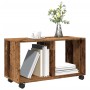 Armario con ruedas madera ingeniería envejecida 72x33x42,5 cm en Mesas auxiliares | Comprar online en Foru.es