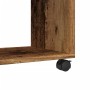 Armario con ruedas madera ingeniería envejecida 72x33x42,5 cm en Mesas auxiliares | Comprar online en Foru.es