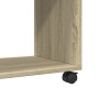 Mesa auxiliar con ruedas madera roble Sonoma 70x35x60 cm en Mesas auxiliares | Comprar online en Foru.es