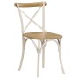Sillas con respaldo cruzado 6 uds madera maciza de mango blanco de vidaXL, Sillas de comedor - Ref: Foro24-278772, Precio: 60...