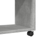 Mesa auxiliar ruedas madera ingeniería gris hormigón 70x35x60cm en Mesas auxiliares | Comprar online en Foru.es