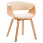 Sillas de comedor 2 uds madera curvada y cuero sintético crema de vidaXL, Sillas de comedor - Ref: Foro24-278730, Precio: 400...