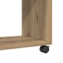 Mesa auxiliar con ruedas madera roble Sonoma 70x35x60 cm en Mesas auxiliares | Comprar online en Foru.es