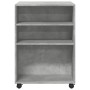 Mesa auxiliar ruedas madera ingeniería gris hormigón 55x60x78cm en Armarios archivadores | Comprar online en Foru.es