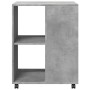 Mesa auxiliar ruedas madera ingeniería gris hormigón 55x60x78cm en Armarios archivadores | Comprar online en Foru.es