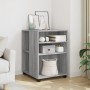 Mesa auxiliar ruedas madera ingeniería gris Sonoma 55x60x78 cm en Armarios archivadores | Comprar online en Foru.es