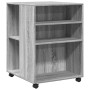 Mesa auxiliar ruedas madera ingeniería gris Sonoma 55x60x78 cm en Armarios archivadores | Comprar online en Foru.es