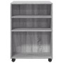 Mesa auxiliar ruedas madera ingeniería gris Sonoma 55x60x78 cm en Armarios archivadores | Comprar online en Foru.es