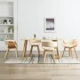 Esszimmerstühle, 4 Stück, gebogenes Holz und cremefarbenes Kunstleder von vidaXL, Essstühle - Ref: Foro24-278731, Preis: 908,...