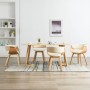Sillas de comedor 4 uds madera curvada y cuero sintético crema de vidaXL, Sillas de comedor - Ref: Foro24-278731, Precio: 864...