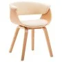 Sillas de comedor 4 uds madera curvada y cuero sintético crema de vidaXL, Sillas de comedor - Ref: Foro24-278731, Precio: 908...
