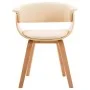 Sillas de comedor 4 uds madera curvada y cuero sintético crema de vidaXL, Sillas de comedor - Ref: Foro24-278731, Precio: 908...