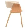 Sillas de comedor 4 uds madera curvada y cuero sintético crema de vidaXL, Sillas de comedor - Ref: Foro24-278731, Precio: 908...