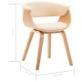Esszimmerstühle, 4 Stück, gebogenes Holz und cremefarbenes Kunstleder von vidaXL, Essstühle - Ref: Foro24-278731, Preis: 908,...