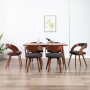 Sillas de comedor 6 unidades madera curvada y tela gris oscuro de vidaXL, Sillas de comedor - Ref: Foro24-278843, Precio: 942...