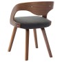 Sillas de comedor 6 unidades madera curvada y tela gris oscuro de vidaXL, Sillas de comedor - Ref: Foro24-278843, Precio: 942...