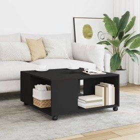 Mesa de centro madera de ingeniería negro 80x80x40 cm en Mesas de centro | Comprar online en Foru.es