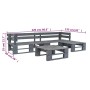 Set de muebles de palés para jardín 4 piezas madera gris de vidaXL, Conjuntos de jardín - Ref: Foro24-276316, Precio: 226,73 ...