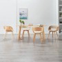 Sillas de comedor 4 uds madera curvada y cuero sintético crema de vidaXL, Sillas de comedor - Ref: Foro24-278863, Precio: 610...