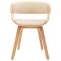 Sillas de comedor 4 uds madera curvada y cuero sintético crema de vidaXL, Sillas de comedor - Ref: Foro24-278863, Precio: 610...