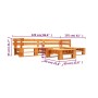 Set muebles de palés de jardín 4 pzas madera marrón miel de vidaXL, Conjuntos de jardín - Ref: Foro24-277457, Precio: 255,76 ...
