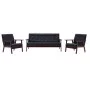 3-Piece Black Faux Leather Sofa Set by vidaXL, Sofas - Ref: Foro24-279136, Price: 455,25 €, Discount: %