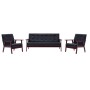 Juego de sofás 3 piezas de cuero sintético negro de vidaXL, Sofás - Ref: Foro24-279136, Precio: 489,40 €, Descuento: %