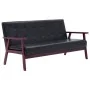 3-Piece Black Faux Leather Sofa Set by vidaXL, Sofas - Ref: Foro24-279136, Price: 455,25 €, Discount: %
