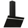 Campana extractora pared acero y vidrio templado negro 90 cm de vidaXL, Extractores - Ref: Foro24-51673, Precio: 236,36 €, De...