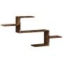 Estante de pared madera ingeniería roble ahumado 104x15x49 cm en Estanterías | Comprar online en Foru.es
