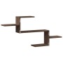 Estante de pared madera ingeniería marrón roble 104x15x49 cm en Estanterías | Comprar online en Foru.es