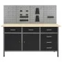 Banco de trabajo con cuatro paneles de pared de vidaXL, Mesas de trabajo - Ref: Foro24-3053430, Precio: 636,15 €, Descuento: %