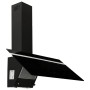 Campana extractora pared acero y vidrio templado negro 90 cm de vidaXL, Extractores - Ref: Foro24-51673, Precio: 236,36 €, De...