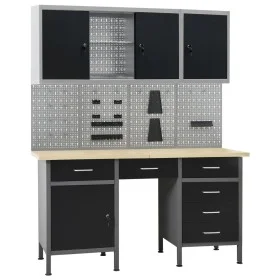 Workbench with four wall panels and two cabinets by vidaXL, Work tables - Ref: Foro24-3053439, Price: 668,49 €, Discount: %