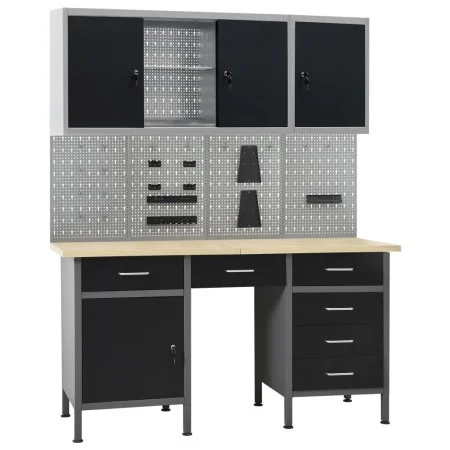 Workbench with four wall panels and two cabinets by vidaXL, Work tables - Ref: Foro24-3053439, Price: 668,49 €, Discount: %