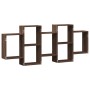 Estantería de pared madera ingeniería marrón roble 159x18x65 cm en Estanterías | Comprar online en Foru.es