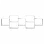 Estantería de pared madera de ingeniería blanca 129x18x42 cm en Estanterías | Comprar online en Foru.es