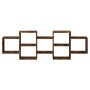 Estante de pared madera ingeniería roble ahumado 129x18x42 cm en Estanterías | Comprar online en Foru.es
