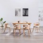 Sillas de comedor 6 uds madera curvada y cuero sintético crema de vidaXL, Sillas de comedor - Ref: Foro24-278853, Precio: 642...