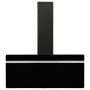 Campana extractora pared acero y vidrio templado negro 90 cm de vidaXL, Extractores - Ref: Foro24-51673, Precio: 236,36 €, De...