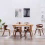 Sillas de comedor 6 uds madera curvada y cuero sintético crema de vidaXL, Sillas de comedor - Ref: Foro24-278849, Precio: 867...