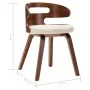 Esszimmerstühle, 6 Stück, gebogenes Holz und cremefarbenes Kunstleder von vidaXL, Essstühle - Ref: Foro24-278849, Preis: 841,...