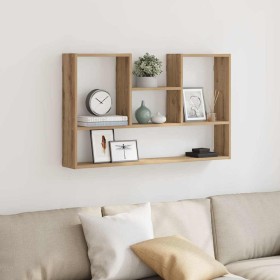 Estantería de pared madera ingeniería roble artisian 99x15x60cm en Estanterías | Comprar online en Foru.es