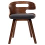 Sillas de comedor 6 unidades madera curvada y tela gris oscuro de vidaXL, Sillas de comedor - Ref: Foro24-278851, Precio: 822...