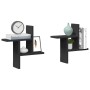 Estantes de pared 2 uds madera ingeniería negro 38x12x38 cm en Estanterías | Comprar online en Foru.es