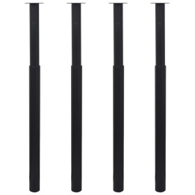 Patas de mesa telescópicas 4 unidades negro 710 mm-1100 mm de vidaXL, Patas para mesas - Ref: Foro24-3051488, Precio: 90,93 €...
