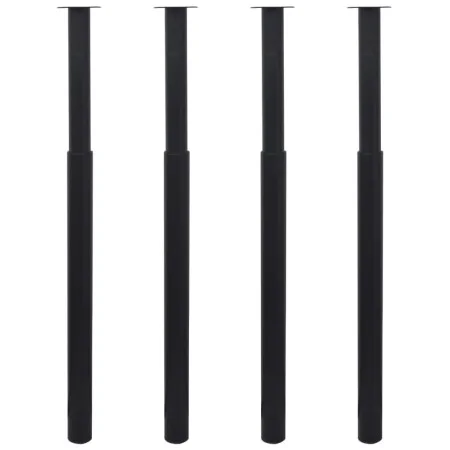 Patas de mesa telescópicas 4 unidades negro 710 mm-1100 mm de vidaXL, Patas para mesas - Ref: Foro24-3051488, Precio: 92,99 €...